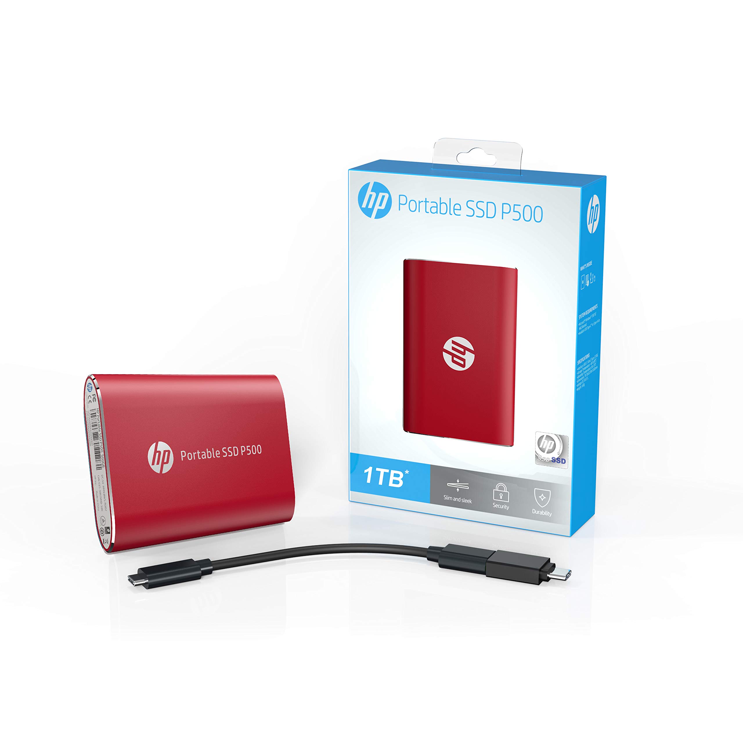 HP Portable P500 External SSD 1TB (Red): Buy Online at Best Price